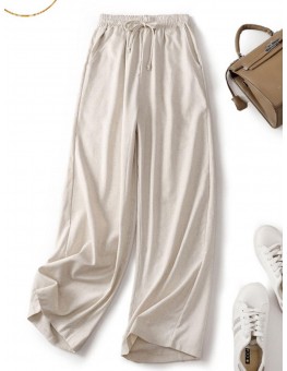 Cotton And Linen Casual Wide-leg Loose Pants