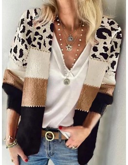Casual Leopard Long Sleeves Cardigans